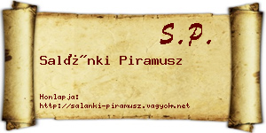 Salánki Piramusz névjegykártya